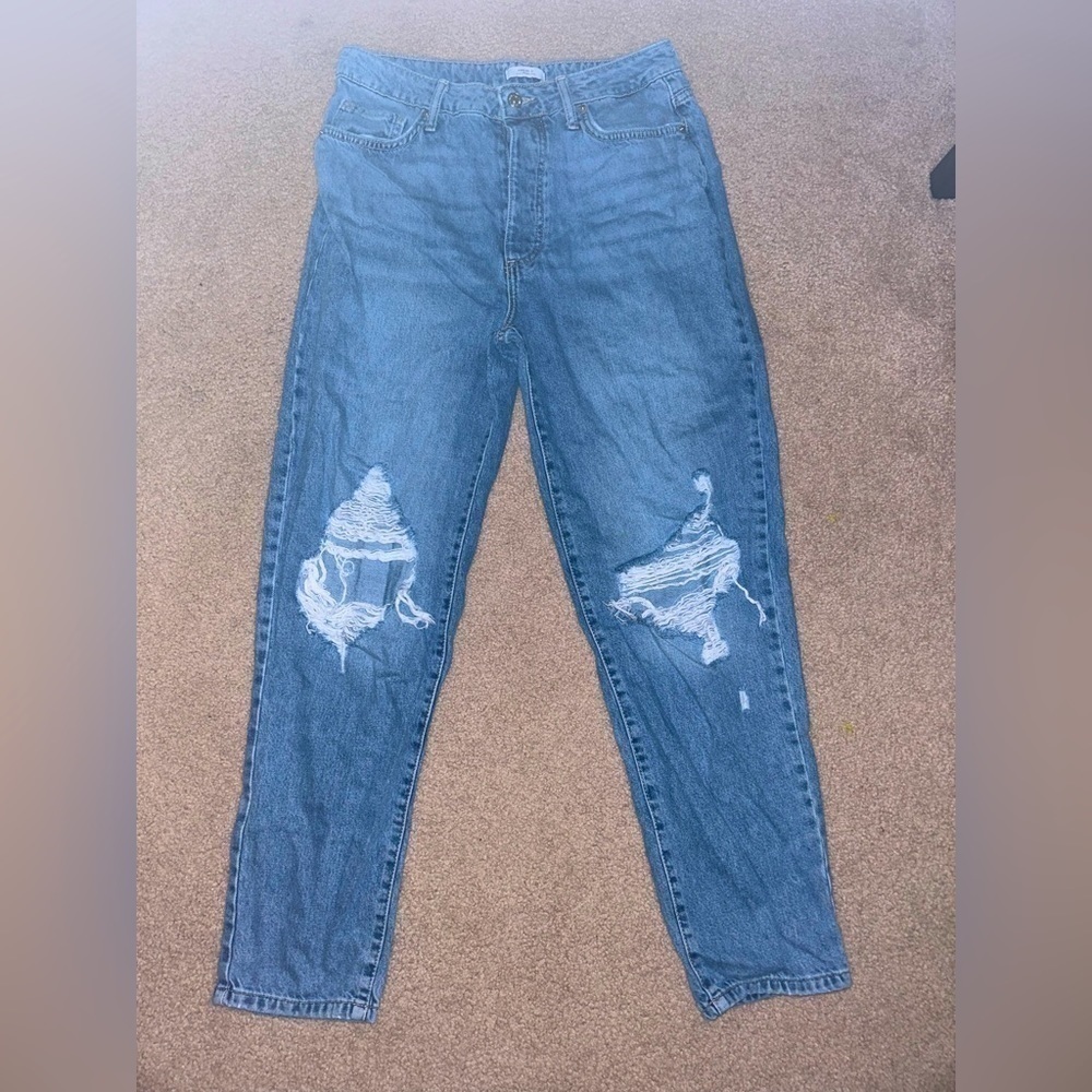 Forever 21 Distressed Mom Jeans